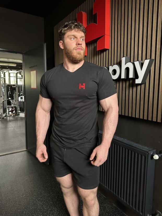 Hypertrophy tričko s vyšitým logem - Velikost: M